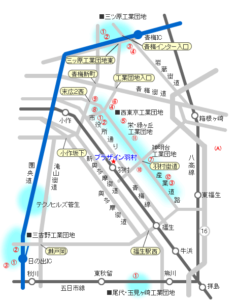 周辺工業団地map